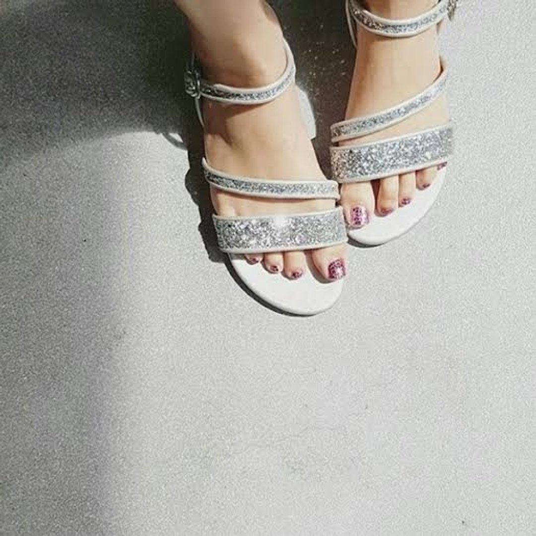 Silver - Sparkling Sandals made from quality glitter. - 男女凉鞋 - 其他材质 紫色