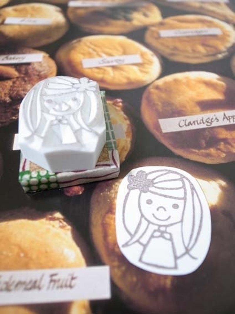 花花女孩儿 - 印章/印台 - 橡胶 白色