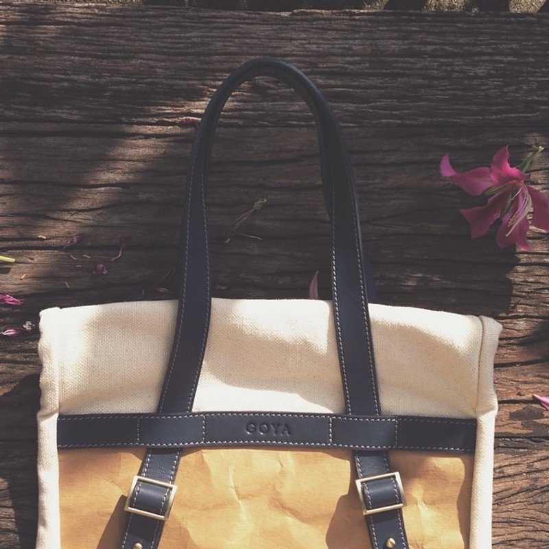 PA-BAI series - 手提包/手提袋 - 真皮 咖啡色