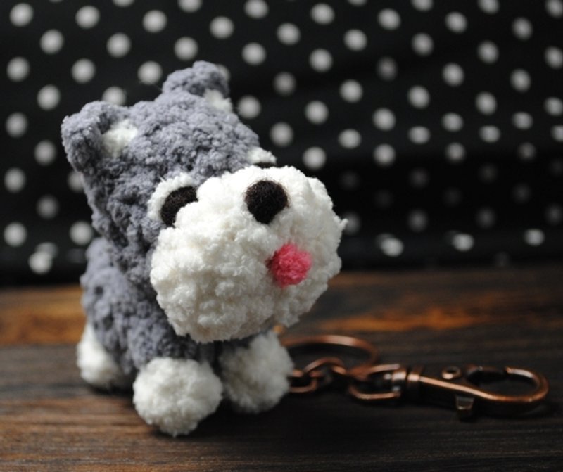 10cm 宠物分身【feiwa霏娃手作】 Q版雪纳瑞 宠物公仔 (欢迎订做你的狗) - 其他 - 其他材质 灰色