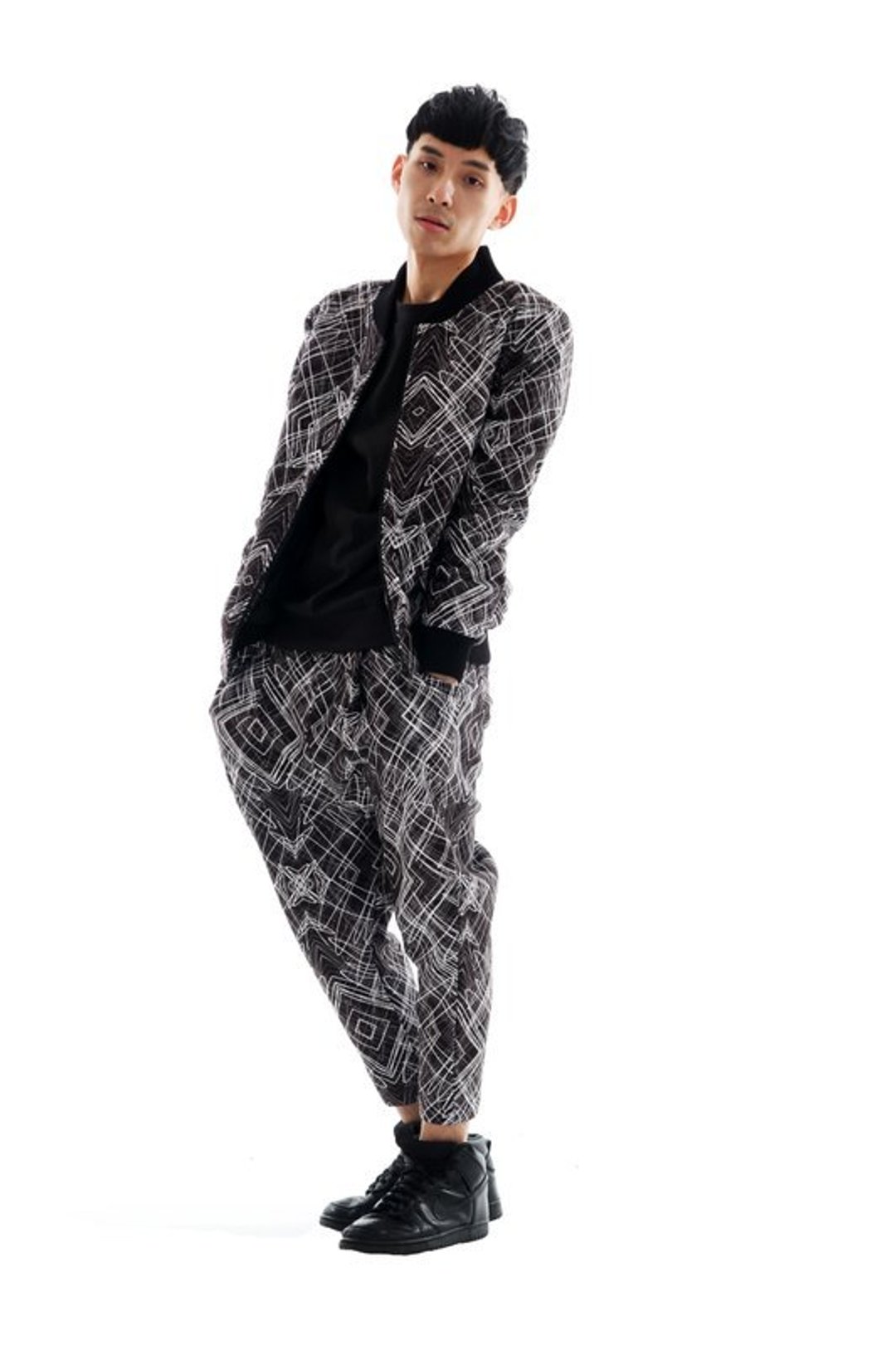 Sevenfold  Irregular line pants  不规则线条老爷裤 - 男士长裤 - 棉 黑色