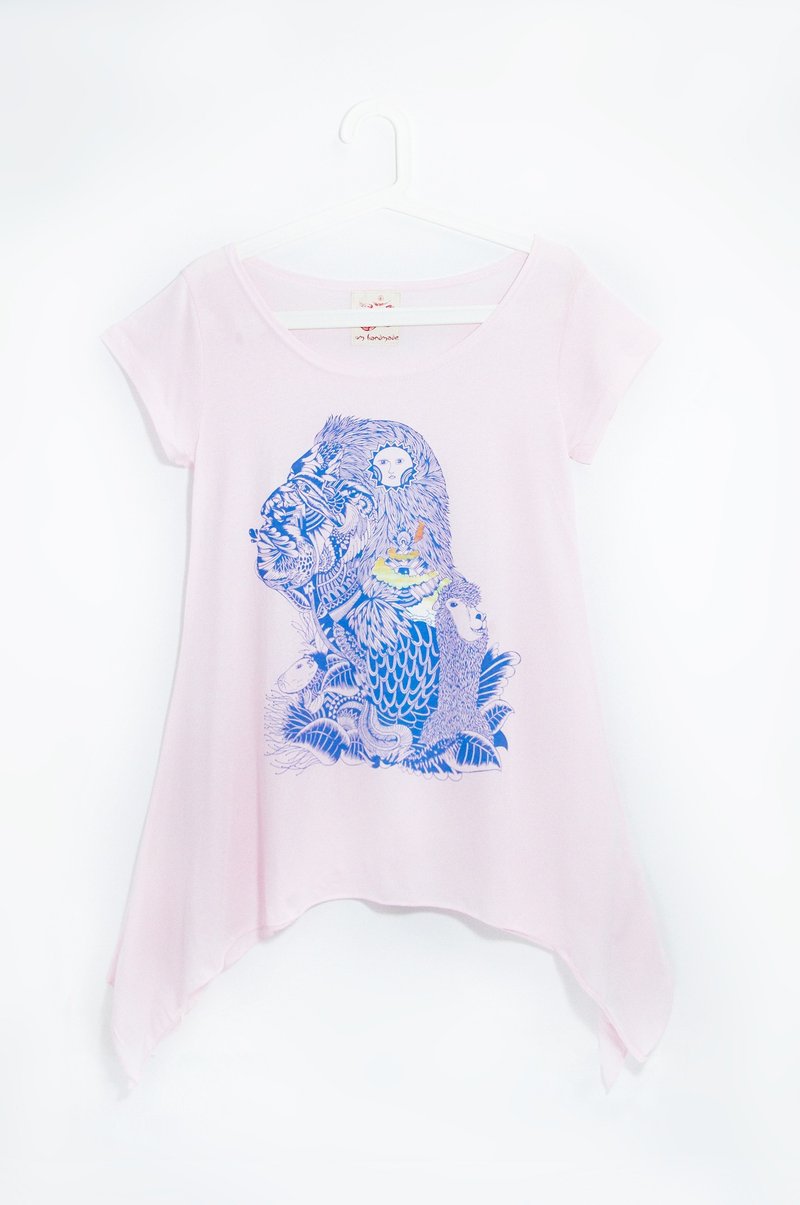 /七夕情人节礼物/女装手感伞状长版上衣 - 南美印地安( 仅存一件 ) - 女装上衣 - 其他材质 粉红色