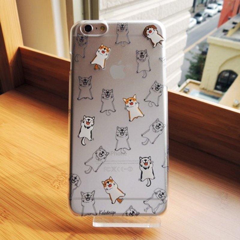 iPhone 6 Plus / 6S+ 保护壳-翻肚肚,柴犬,哈士奇,柯基,犬 - 手机壳/手机套 - 塑料 白色