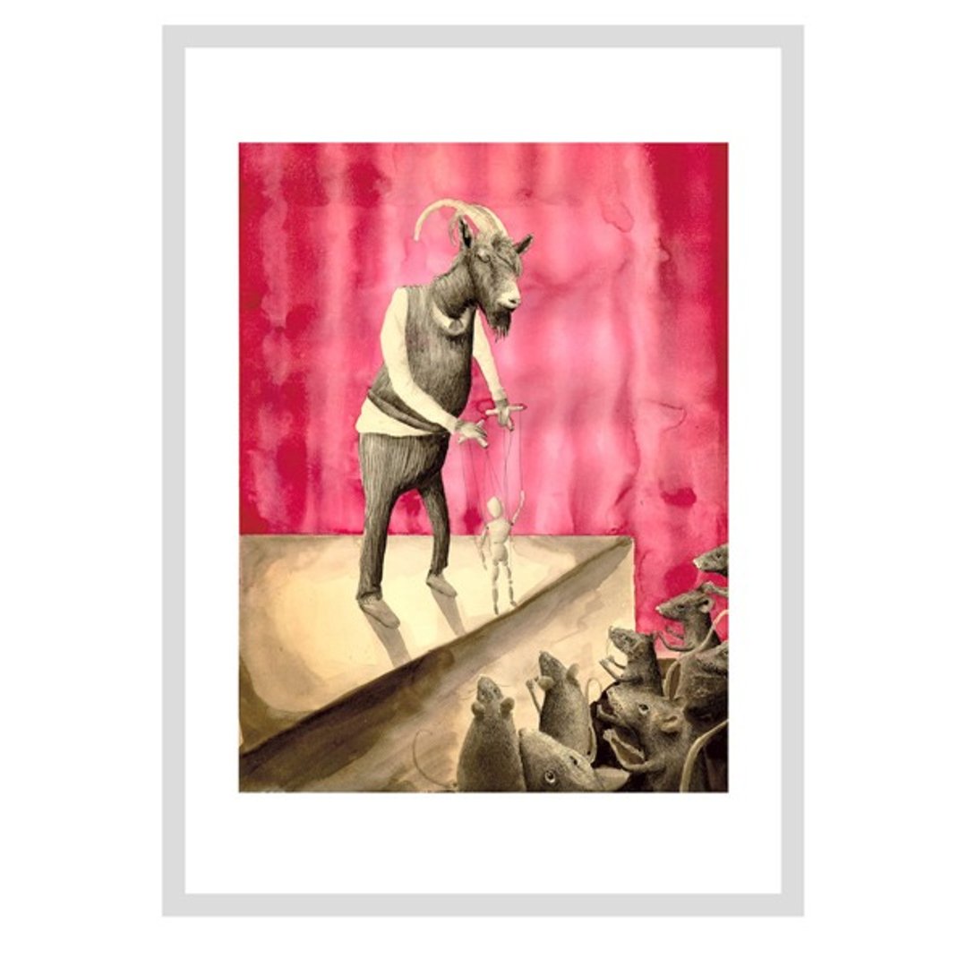 Goat Puppet 设计海报 | Jimbobart - 海报/装饰画/版画 - 纸 多色