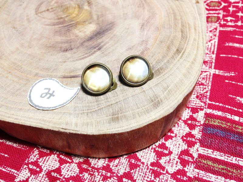 【 耳环 】田中先生的秘密*可改夹式 - 耳环/耳夹 - 其他金属 橘色