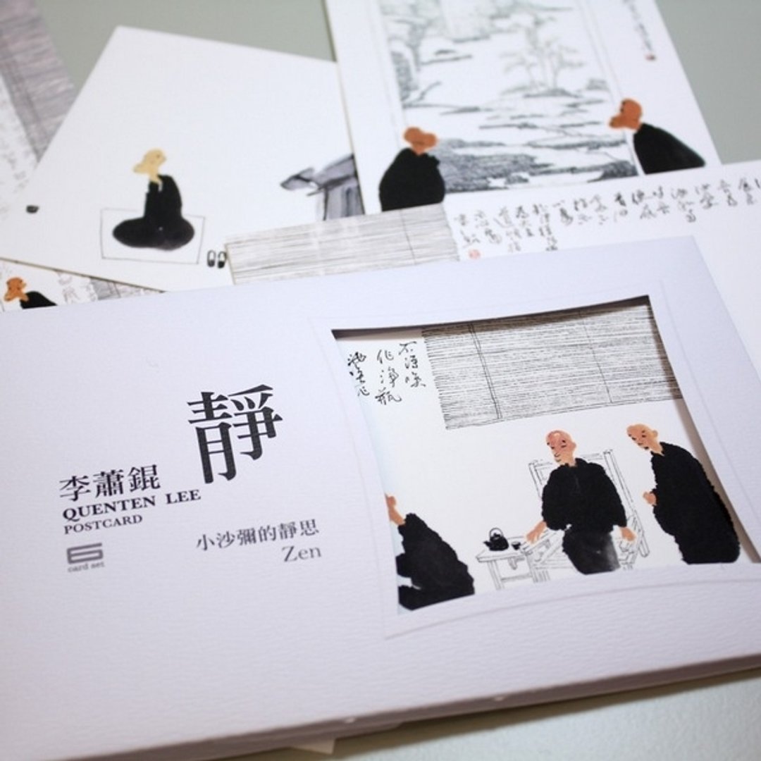 TAISO 禅画大师 李萧锟 - 小沙弥静思系列明信片组 - 卡片/明信片 - 纸 多色