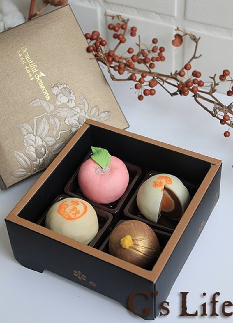 中秋月饼礼盒手工皂-方盒 - 香薰/精油/线香 - 植物．花 多色