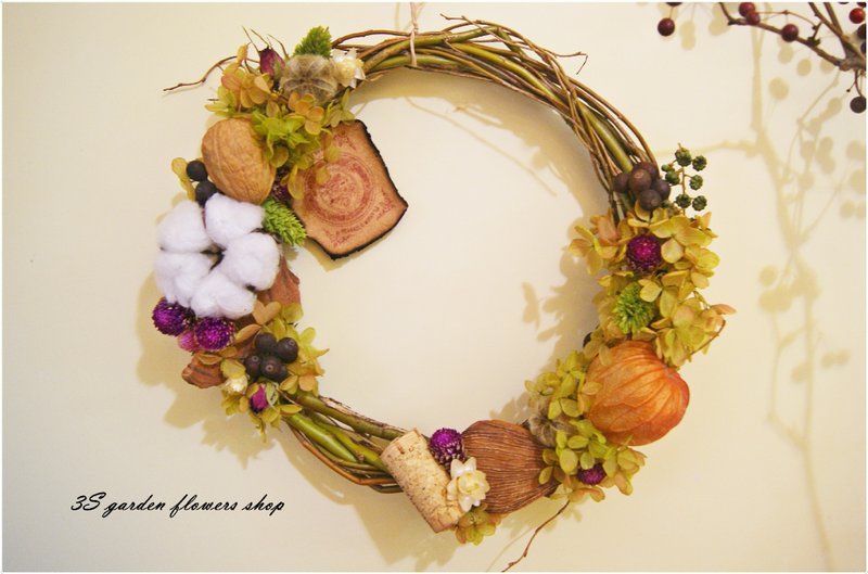 ZAKKA紫阳不凋皮革花圈(绿色系) - 植栽/盆栽 - 植物．花 