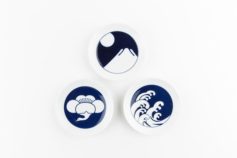 KIHARA 祈福豆皿组 - 浅碟/小碟子 - 瓷 蓝色