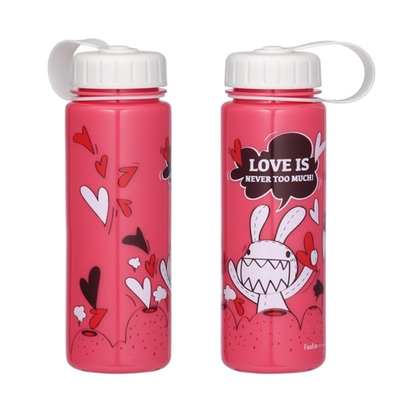 《Foufou》2014 随身冷水壶 - 爱的大爆发Love is never too much.(莓果色/奶茶色) - 水瓶/水壶 - 塑料 粉红色