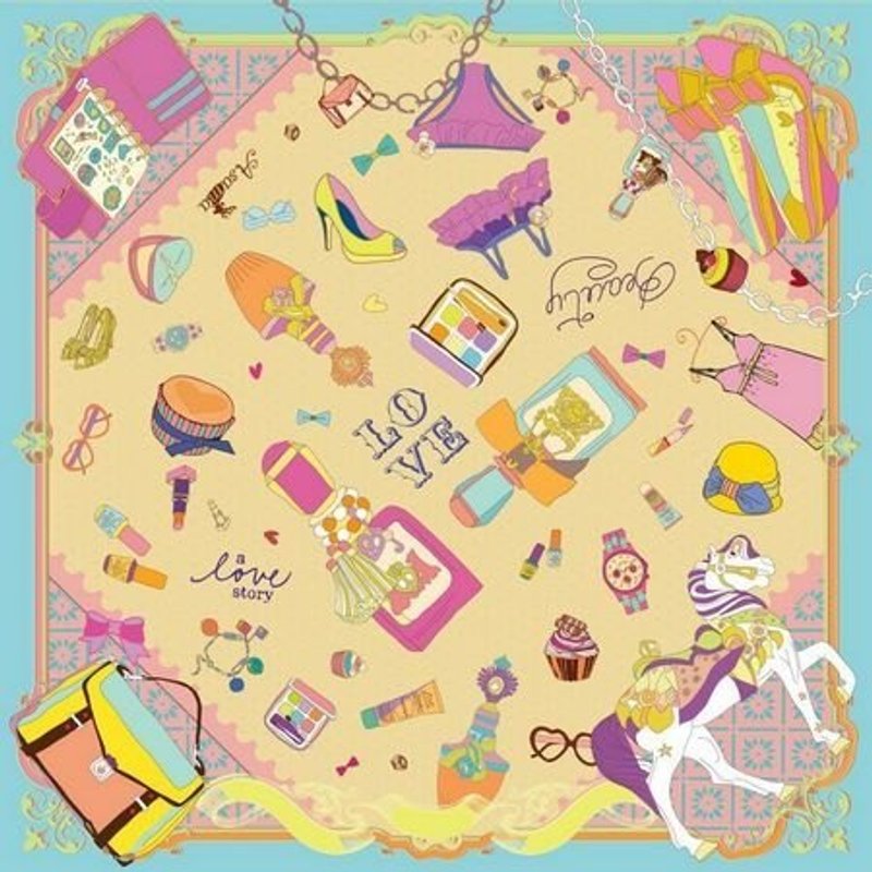 Asama设计师丝巾/ 女孩梦Love of Beauty(芥黄) - 丝巾 - 其他材质 黄色