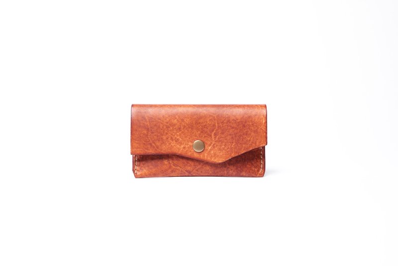 亥卡 HIKER / 手制革物_意大利植鞣革_单开名片夹 - 名片夹/名片盒 - 真皮 咖啡色