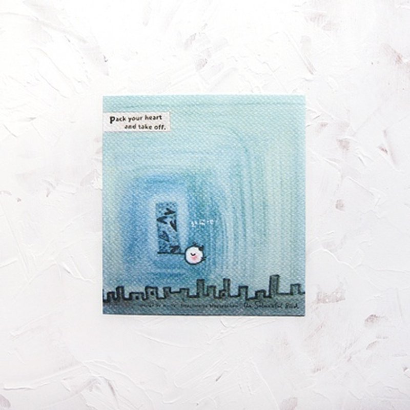 不哭鸟酷卡-飞越 - 卡片/明信片 - 纸 蓝色