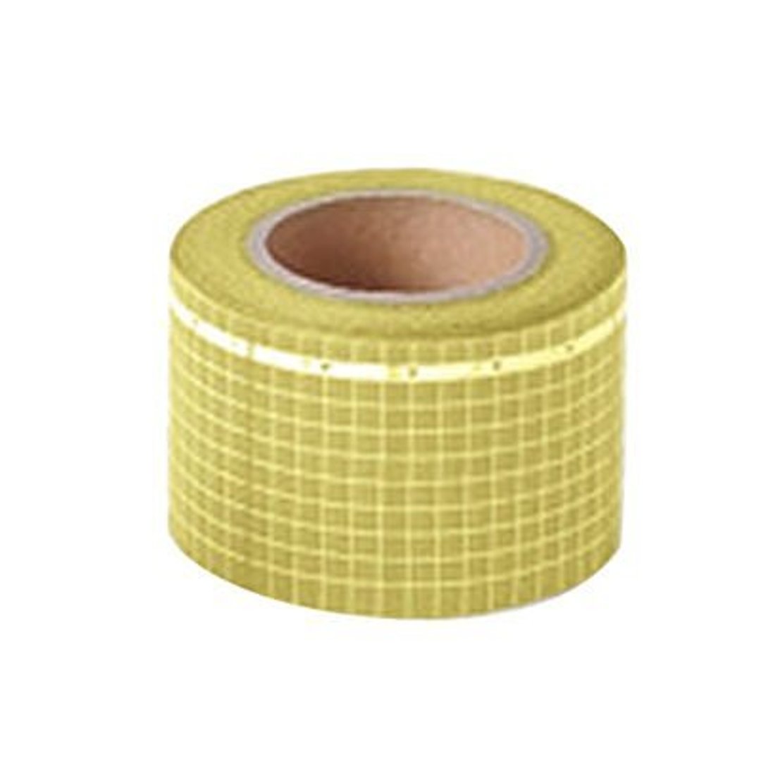Marks Masking Tape MT和纸胶带 方格便条-芥末黄(DA-MKT2-MD) - 纸胶带 - 纸 黄色
