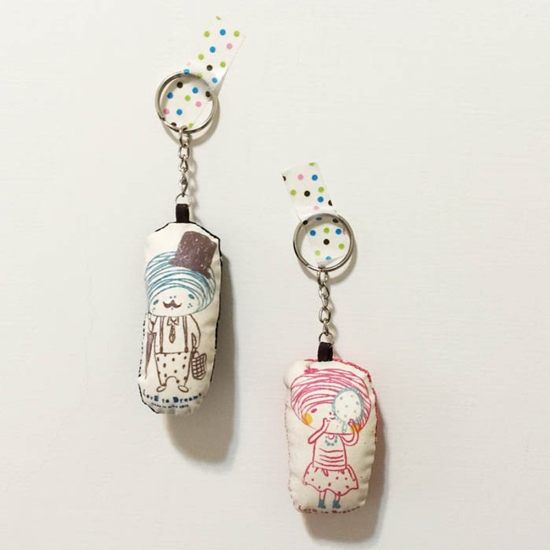 圣诞礼物 男孩X女孩 钥匙圈 - 钥匙链/钥匙包 - 棉．麻 多色