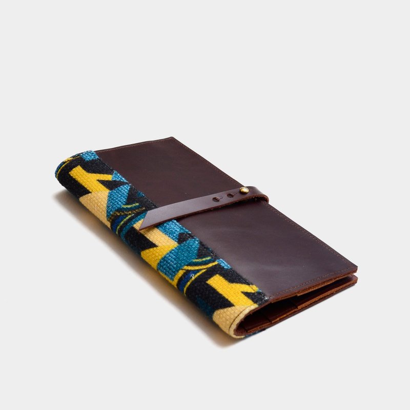 【吉普赛人的锦囊】牛皮长夹 皮革钱包 双色革皮 定制刻字当礼物 - 皮夹/钱包 - 真皮 咖啡色