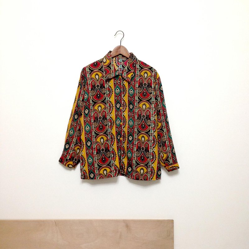 │千金难买早知道│几何民族图腾古着衬衫VINTAGE/MOD'S - 女装衬衫 - 其他材质 