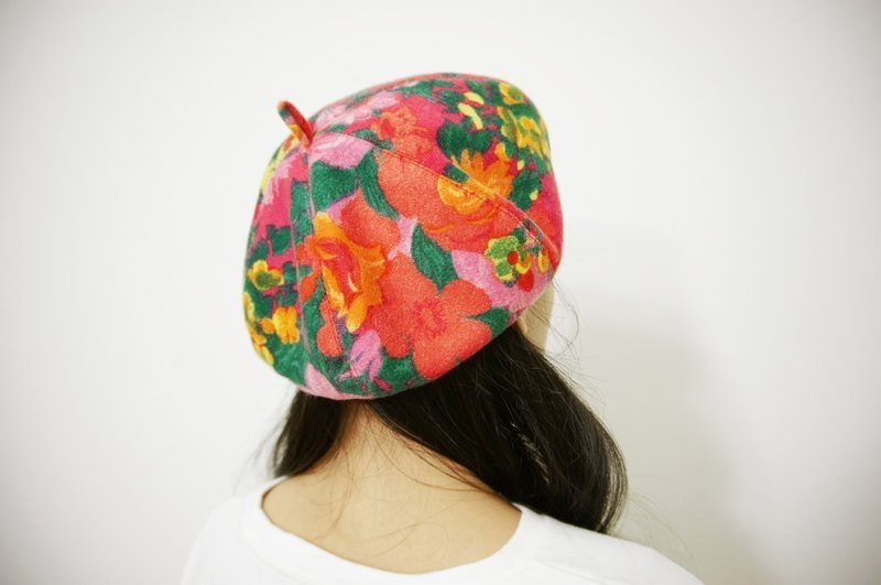 艺术画家帽 粉嫩花款  - 帽子 - 其他材质 粉红色