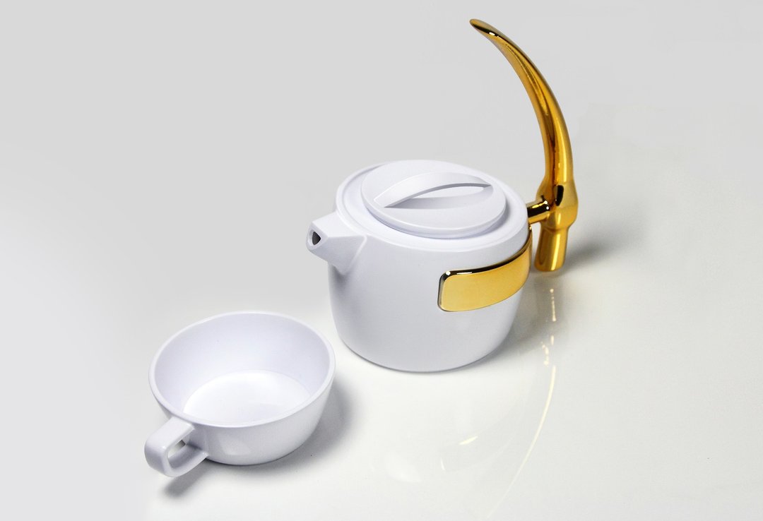 【Geway】忆_金九茶具组_白瓷茶壶茶杯_乔迁_高升_新居_生日_毕业 - 茶具/茶杯 - 其他材质 白色