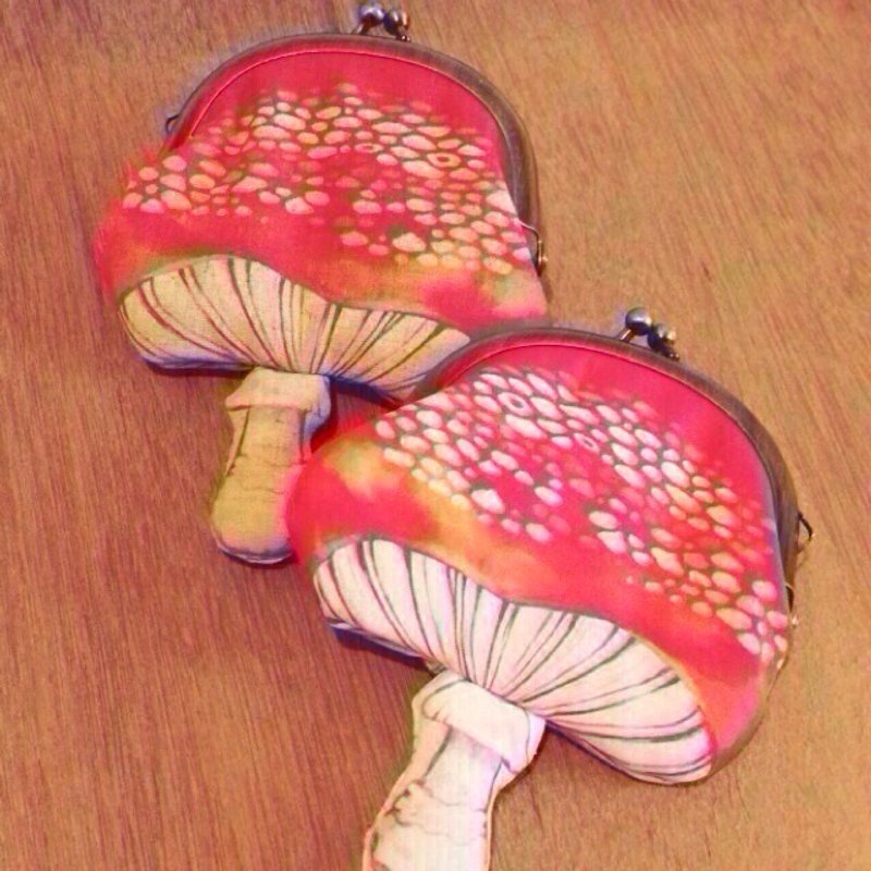 Benitengu purse - 零钱包 - 棉．麻 红色