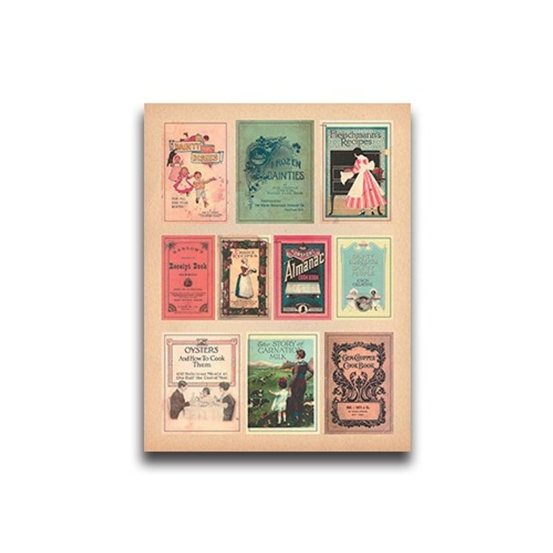 Aimez le style贴纸-复古书套(A01627) - 贴纸 - 纸 多色