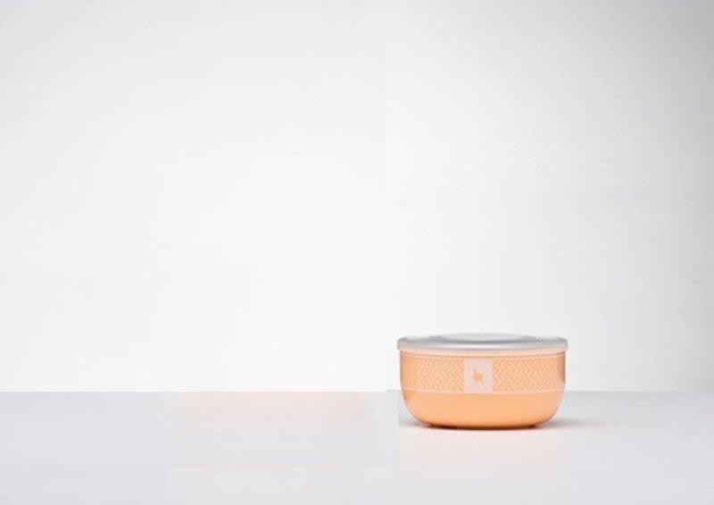 【野餐收纳碗】Kangovou小袋鼠不锈钢安全点心碗-奶油橘 - 儿童餐具/餐盘 - 不锈钢 橘色