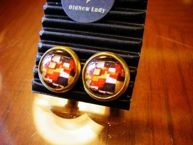 OldNew Lady-小圆形耳环。摄影风【美丽宫】 - 耳环/耳夹 - 玻璃 