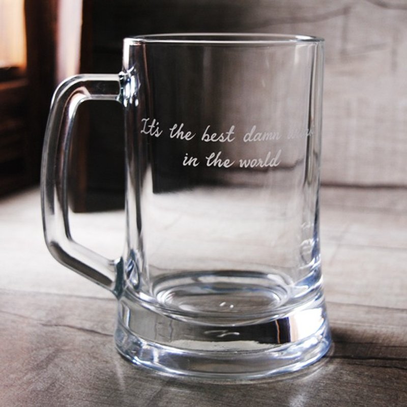 500cc【无铅黄金啤酒杯】Pasabahce 夏日干杯 - 酒杯/酒器 - 玻璃 黄色