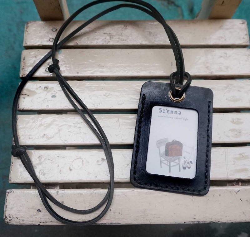 Sienna真皮证件车票行李卡夹 - 证件套/卡套 - 真皮 黑色