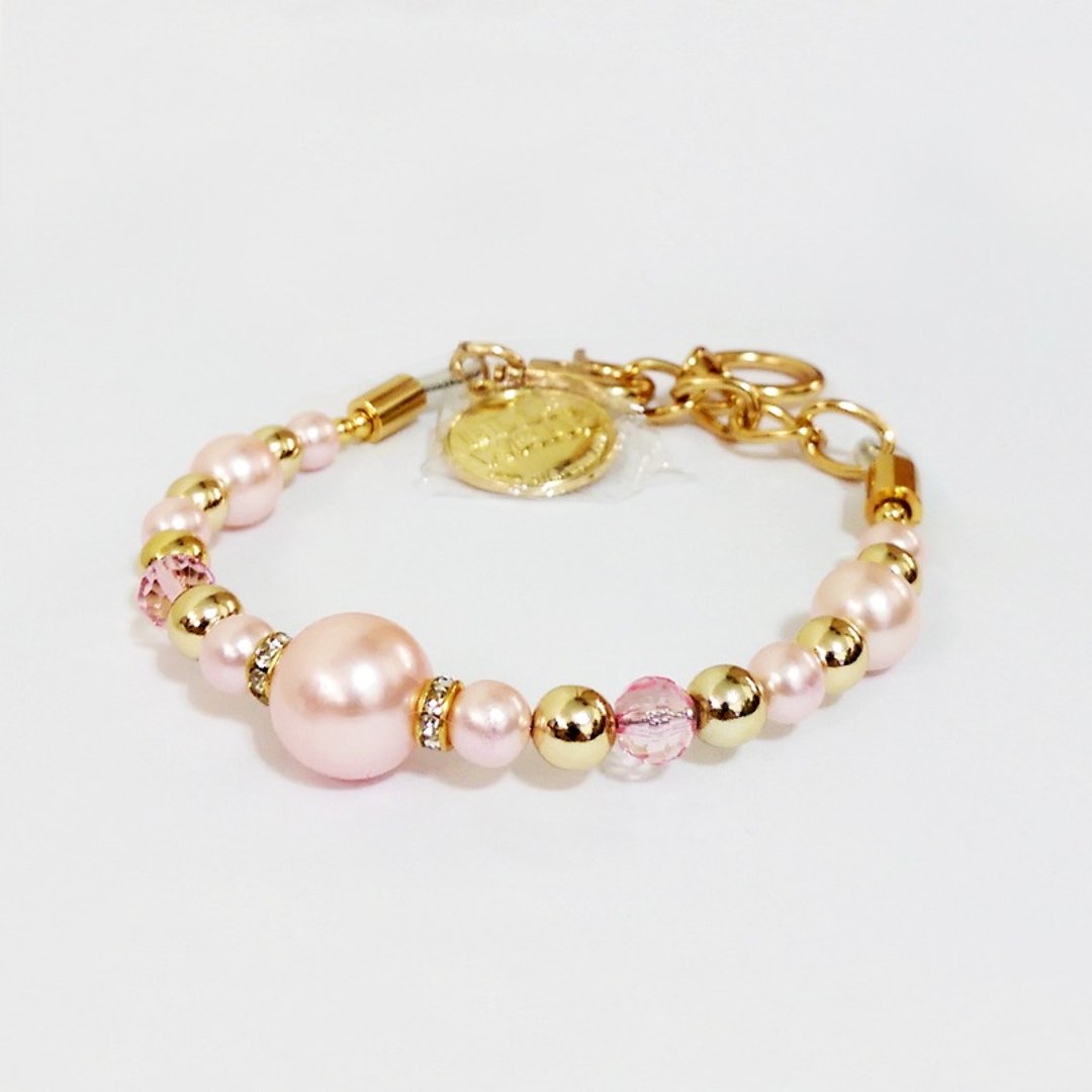 Ella Wang Design 珠宝珍珠项圈-粉红色 宠物项圈 时尚 手工 Size:XS~M+ - 项圈/牵绳 - 塑料 粉红色