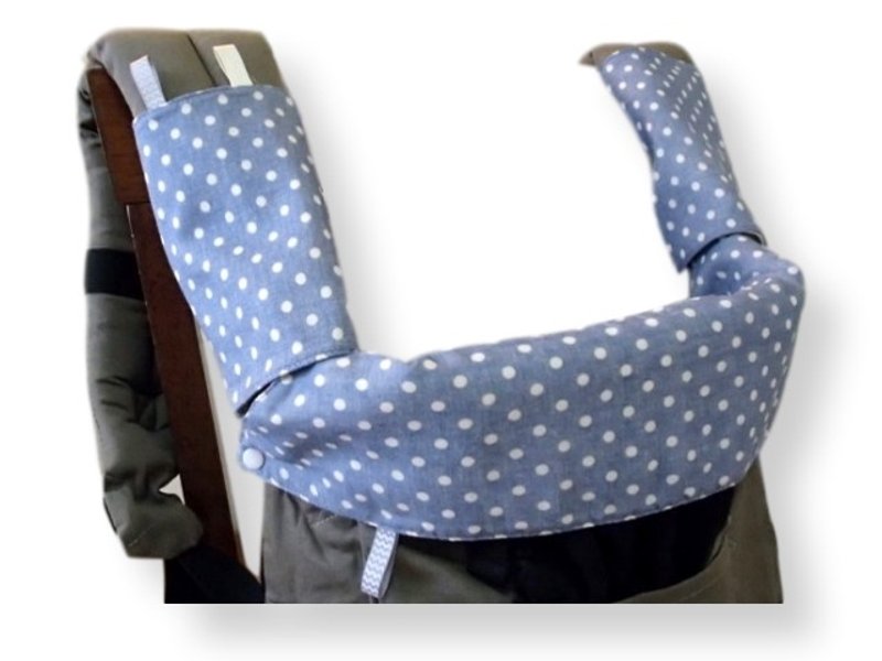 Ergo Original/Organic/Performance Bib,Drool Pads,Topper,Blue Polka Dots,嬰兒背帶口水巾, - 其他 - 其他材质 蓝色