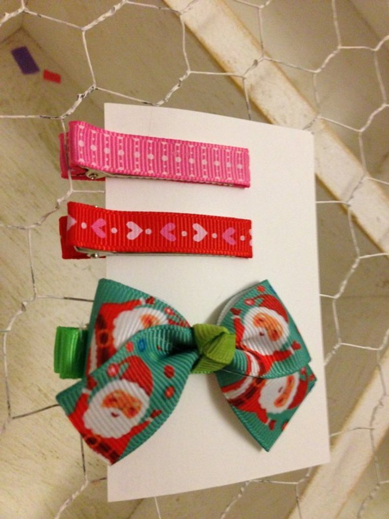 XMAS★122501★圣诞老公公发夹组 - 围嘴/口水巾 - 其他材质 多色