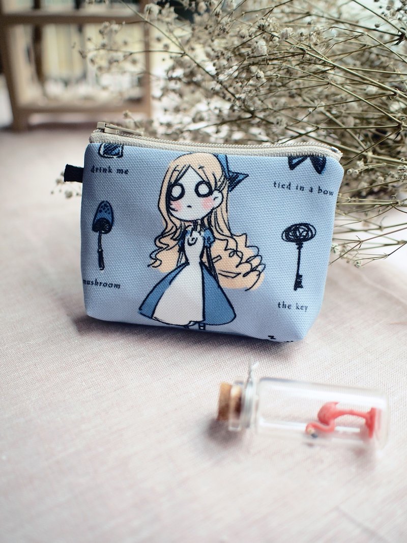 手工夹层零钱包 ▌爱丽丝梦游仙境 ▌爱丽丝Alice Zakka款 - 零钱包 - 其他材质 蓝色