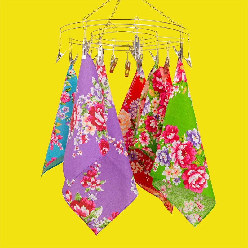 【不要叫我客家花布】手帕方巾大小一组 - 手帕/方巾 - 棉．麻 多色