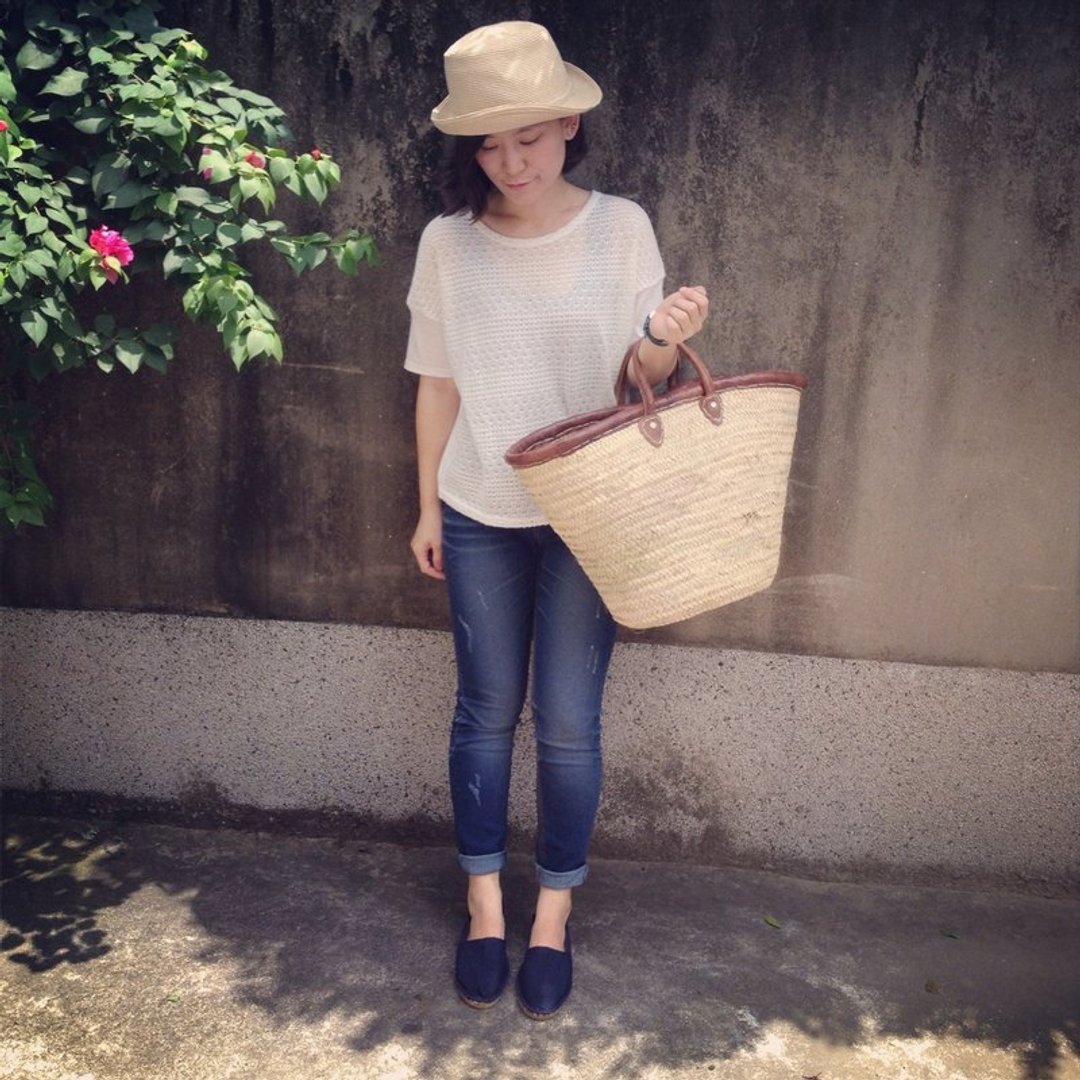 Espadrilles法国草编鞋(西班牙蓝) - 女款休闲鞋 - 其他材质 蓝色