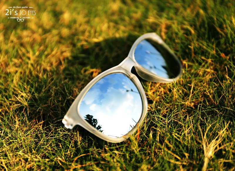 太阳眼镜│透明白色雾面框│银色镜片│墨镜│2is Victor - 墨镜 - 塑料 白色