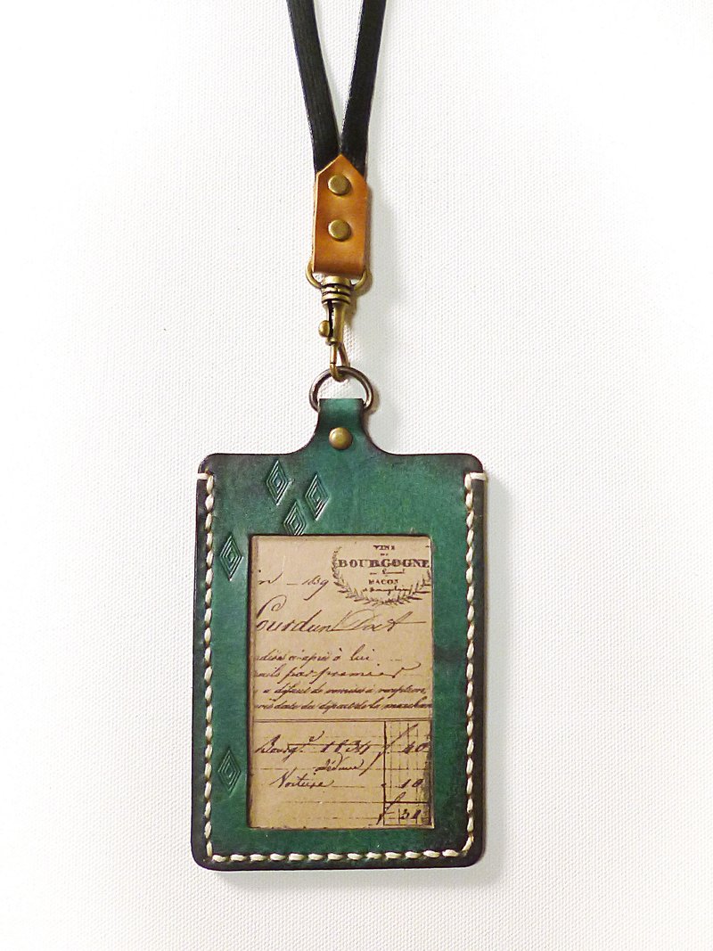 POPO│大地绿│证件卡套.│真皮革 - 证件套/卡套 - 真皮 绿色