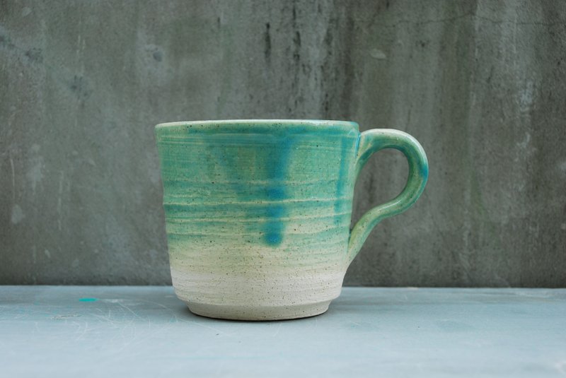 彦彦-手作马克杯-青色 - 花瓶/陶器 - 其他材质 绿色