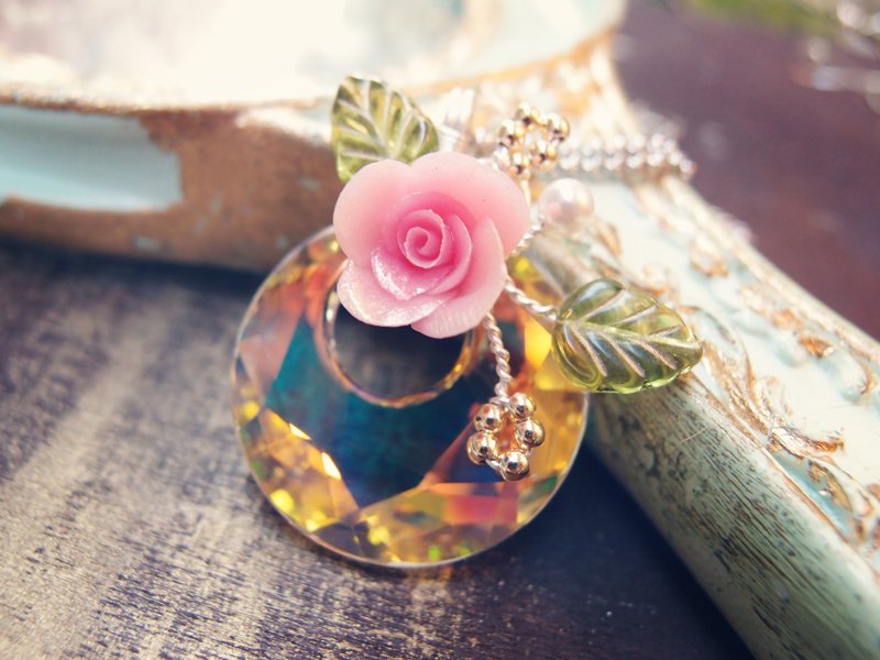 《DODOWU手作轻珠宝》【闪亮北极光●奢华水晶坠】 - 项链 - 宝石 紫色