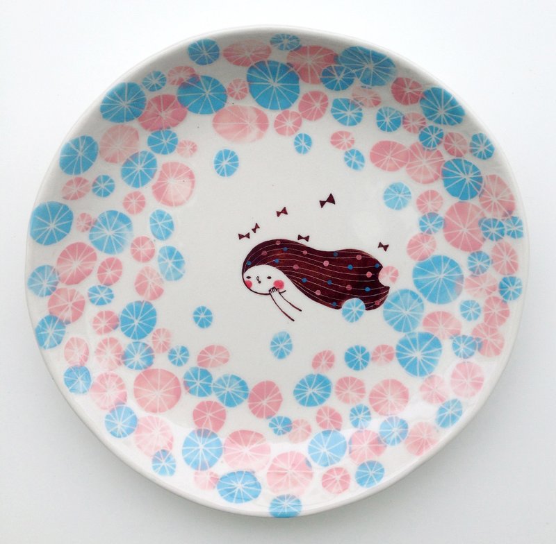 日本樱花大盘 - 浅碟/小碟子 - 其他材质 粉红色