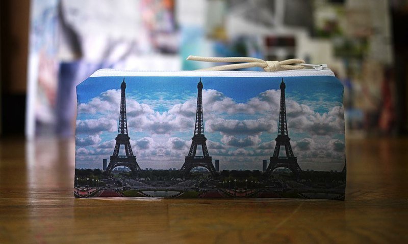 【好好去旅行】笔袋◆◇◆铁塔、铁塔◆◇◆ - 铅笔盒/笔袋 - 其他材质 蓝色