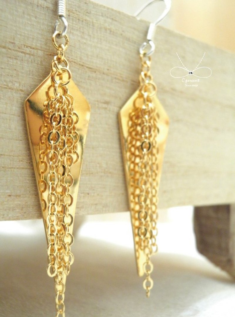 魔女的诱惑(耳环) - 耳环/耳夹 - 其他金属 金色