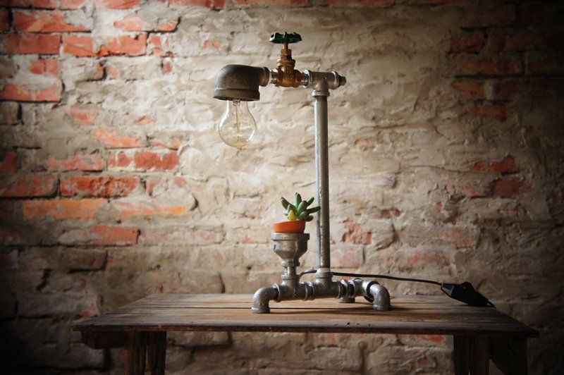 Edison-industry     水管灯具-爱迪生工业 设计款3 - 灯具/灯饰 - 其他金属 灰色