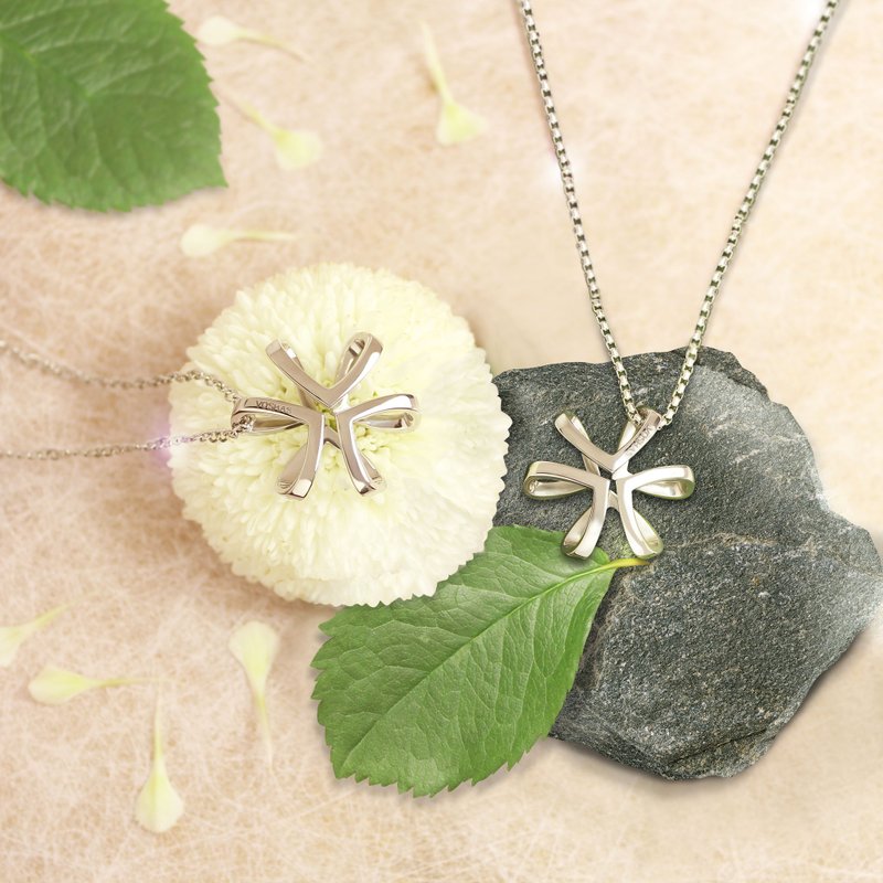 金点设计奖  VOSHAS 【心连心Infinity】316L白钢项链 七夕情人节 对链款 - 项链 - 其他金属 灰色