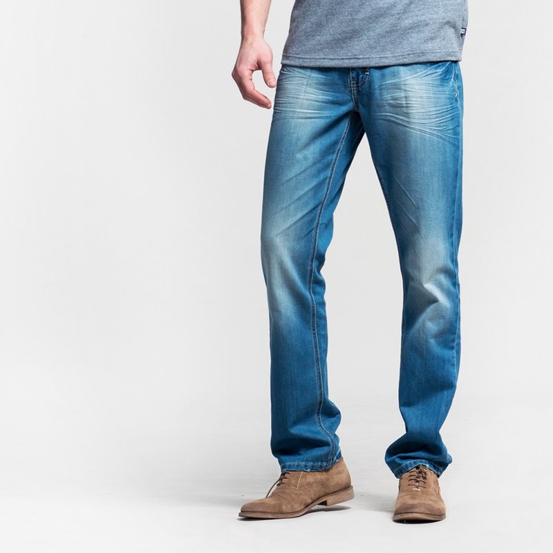 男款浅蓝中低腰SLIM-浅蓝 NOVI - 男士长裤 - 其他材质 蓝色