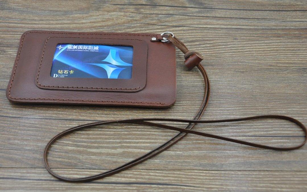 苹果 iphone 6 plus 手工牛皮保护套 工号牌保护套 挂脖款 - 手机壳/手机套 - 真皮 咖啡色