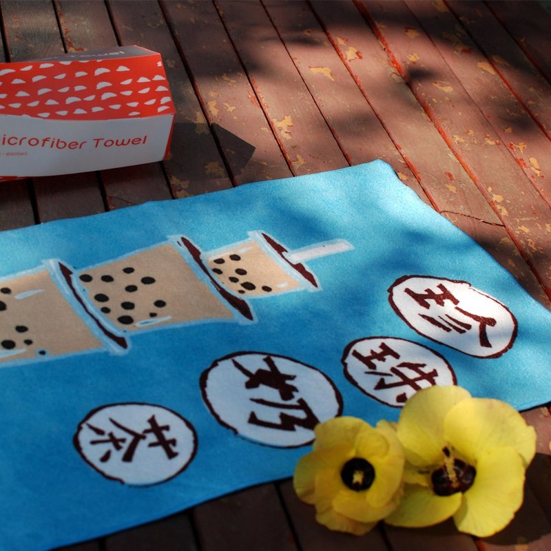 Shoppa 十毛 运动吸水毛巾 - 甜到最高点(珍珠奶茶101) - 毛巾浴巾 - 其他材质 蓝色