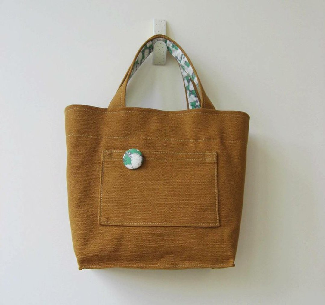 小绵羊散步托特包(土黄色) - 手提包/手提袋 - 其他材质 