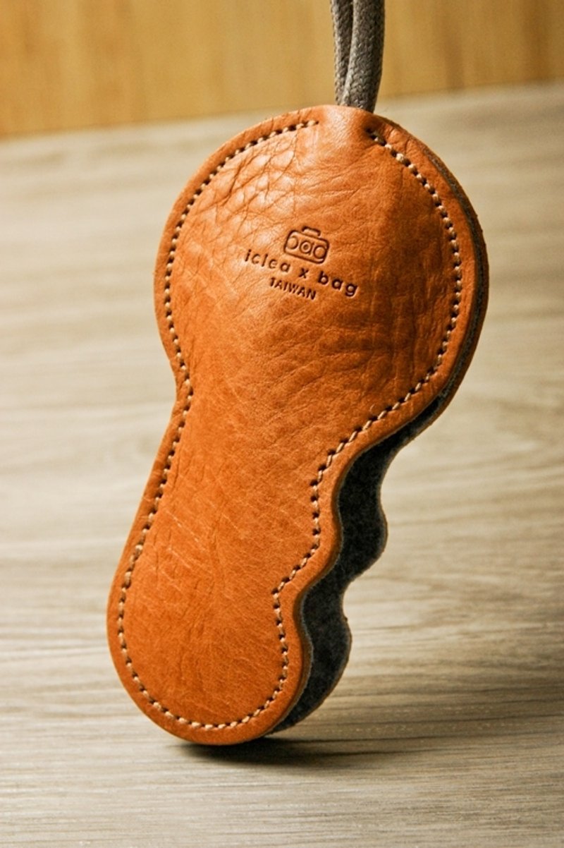 点子包【icleaXbag】手作真皮钥匙包 头层牛皮制 刻字服务 专属礼品 - 钥匙链/钥匙包 - 真皮 咖啡色