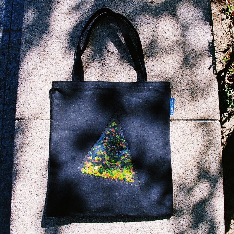 黑宇宙 - 手提肩背袋 黑色帆布 耐重 - 手提包/手提袋 - 其他材质 黑色